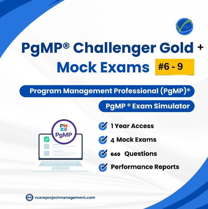 PgMP Challenger Gold Plus (Mock Exams 6 to 9) - 1 Year Access