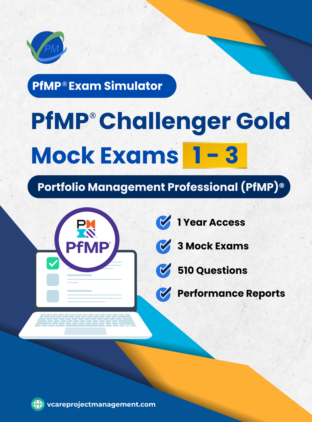 PfMP Challenger Gold (Mock Exams 1 to 3) - 1 Year Access